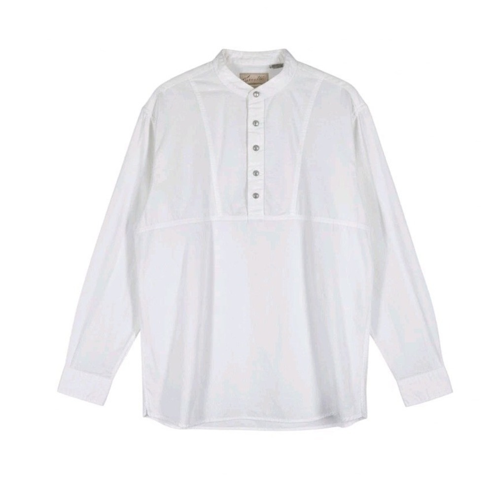 Scully Rangewear Mens L White Cotton Pullover Western Frontier Bib Shirt RW031